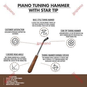 Piano Tuning Hammer with Star Tip